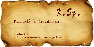 Kaszás Szabina névjegykártya