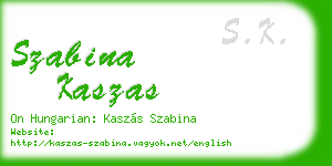 szabina kaszas business card
